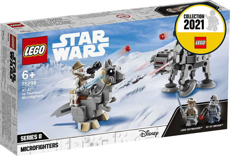 LEGO 75298 Star Wars AT-AT vs. Tauntaun Microfighters Building Set with Luke Skywalker and AT-AT Driver Minifigures