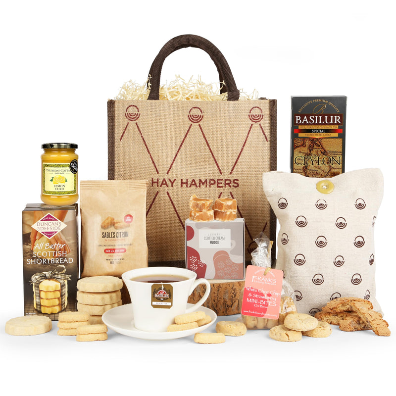 Afternoon Tea Hamper For 2 – Includes Italian Biscuits, Cookies, Shortbread, Fudge & Tea – Gift Hamper for Anniversary, New Home, Birthday, Celebrations – by Hay Hampers - Gift Guide