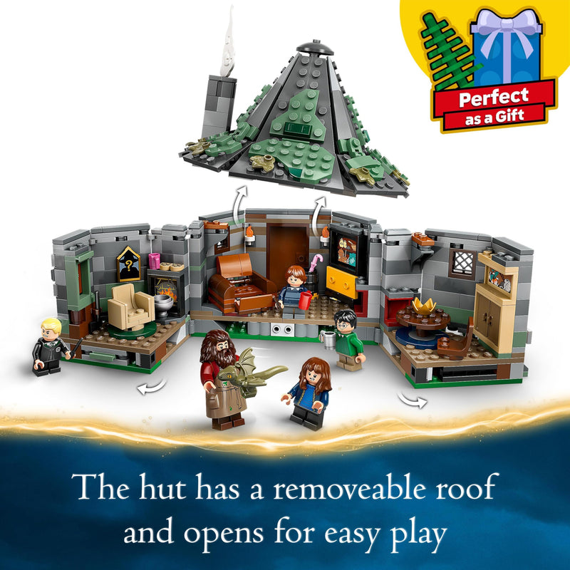 LEGO Harry Potter Hagrid’s Hut: An Unexpected Visit, Toy House for 8 Plus Year Old Kids, Boys & Girls, Includes Dragon and Dog Figures plus 5 Character Minifigures Hermione & Ron, Gift Idea 76428