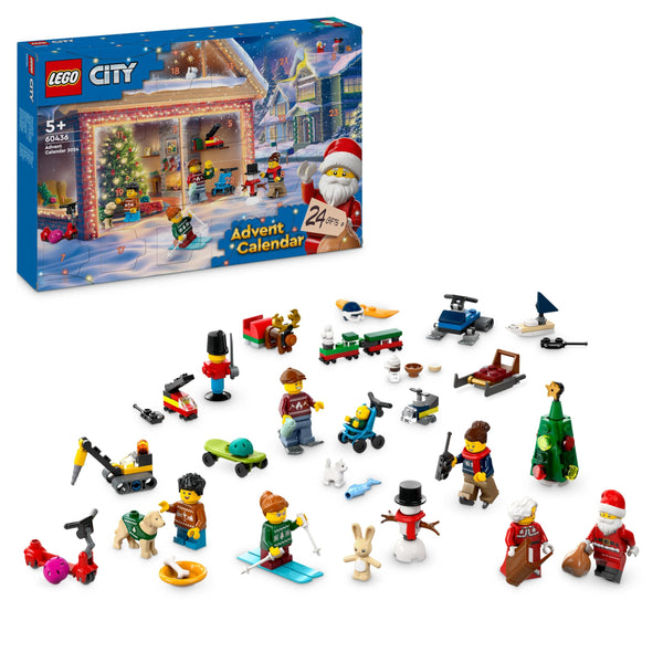 LEGO City Advent Calendar 2024, Countdown to Christmas Set, Toy for 5 Plus Year Old Boys & Girls, with 24 Surprises for Kids, Fun Characters Include Santa and Mrs. Claus Minifigures 60436 - Gift Guide