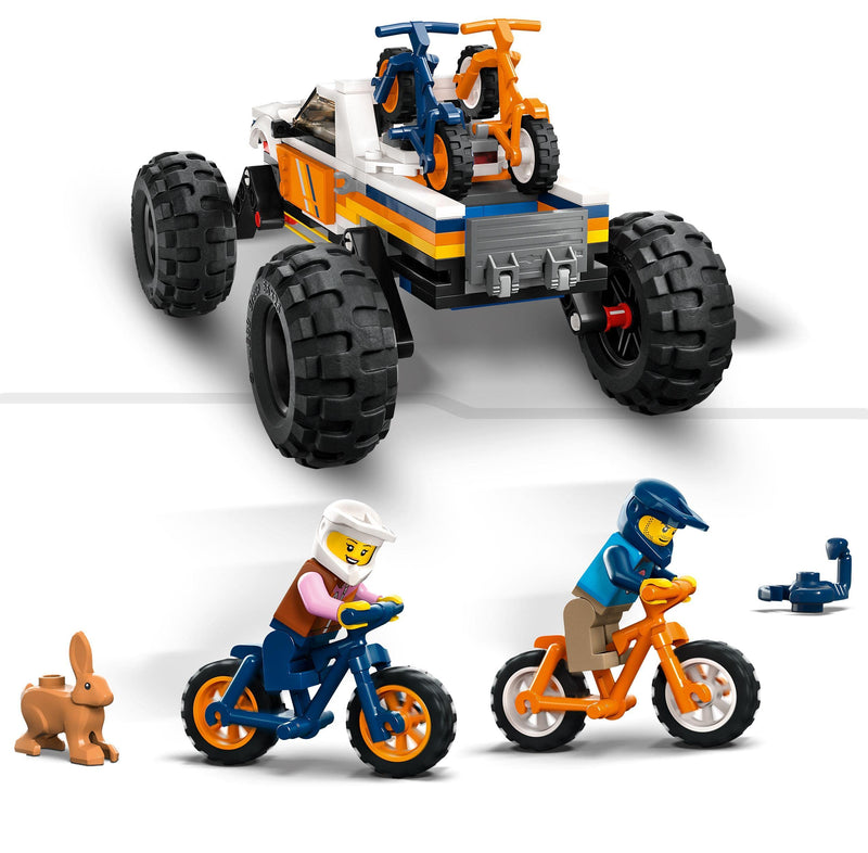 LEGO City 4x4 Off-Roader Adventures Camping Set, Monster Truck Style Car Toy with Working Suspension and Mountain Bikes, Vehicle Toys for Kids Aged 6 and Over 60387