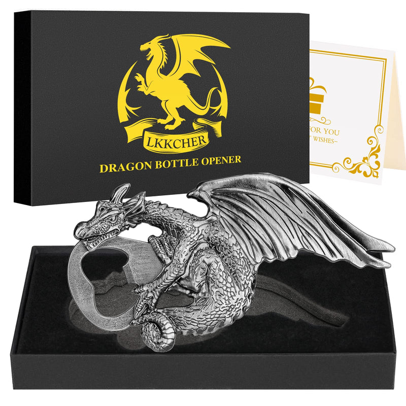 LKKCHER Dragon Gifts for Men Women, Dragon Bottle Opener, Funny Beer Gifts for Men Him Dad, Valentine's Day Birthday Christmas Gifts Fathers Gifts for Dad Men Boyfriend, Vintage Gadgets