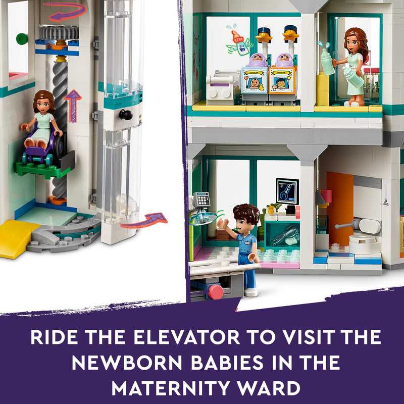 LEGO Friends Heartlake City Hospital Set with Helicopter Toy for 7 Plus Year Old Girls, Boys & Kids, Mini-Doll Characters Including Autumn, Doctor Role-Play Building Toys, Gift Idea 42621