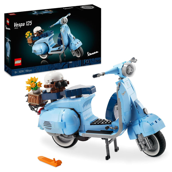 LEGO Icons Vespa 125 Scooter, Vintage Italian Iconic Model Building Kit, Home Decor Display Set for Adults, Relaxing Creative Hobbies, Gift Idea for Men, Women, Husband, Wife, Him or Her 10298