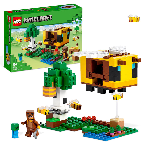 LEGO 21241 Minecraft The Bee Cottage Construction Toy with Buildable House, Farm, Baby Zombie and Animal Figures, Birthday Gift Idea for Boys and Girls