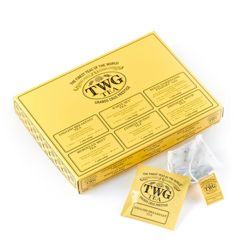 TWG Tea | Around the Globe Selection | 6 Varieties | Exclusive Tea Blends | 30 Hand Sewn Cotton Tea Bags | Gift Set - Gift Guide