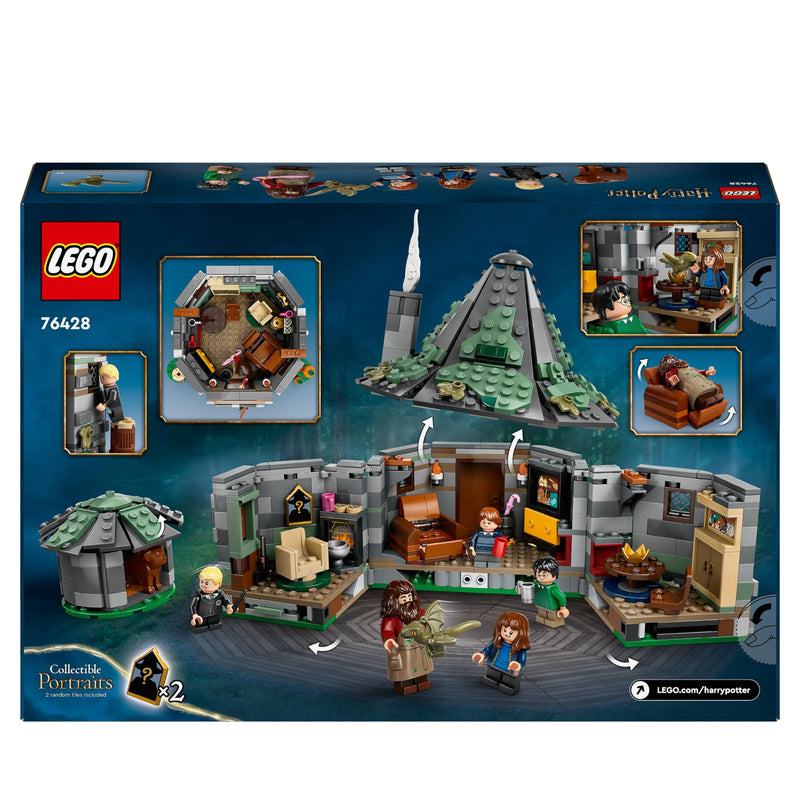 LEGO Harry Potter Hagrid’s Hut: An Unexpected Visit, Toy House for 8 Plus Year Old Kids, Boys & Girls, Includes Dragon and Dog Figures plus 5 Character Minifigures Hermione & Ron, Gift Idea 76428