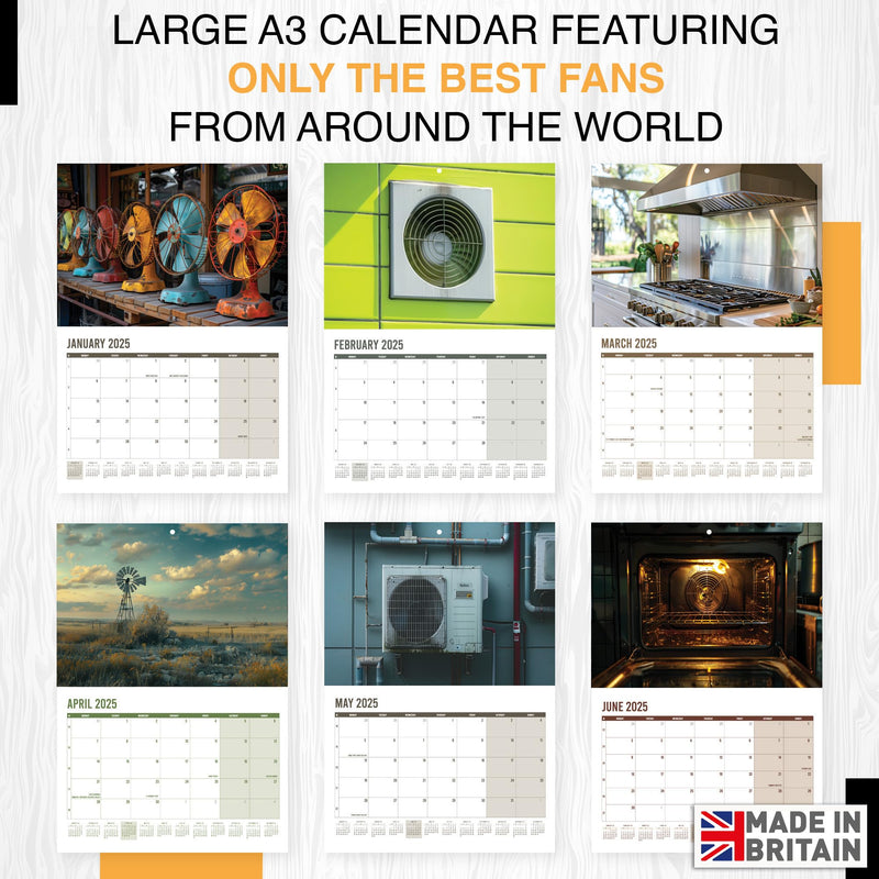 Calendar 2025 Joke Only Fans - A3 Month to View, features 12 High Resolution Images of the Fans - Funny, Gag, Great Gift for Birthdays, Secret Santa Christmas Stocking Present - Gift Guide