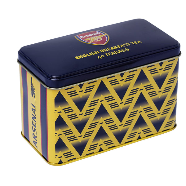 New English Teas Arsenal Bruised Banana Tea Tin with 40 English Breakfast Teabags - Gift Guide