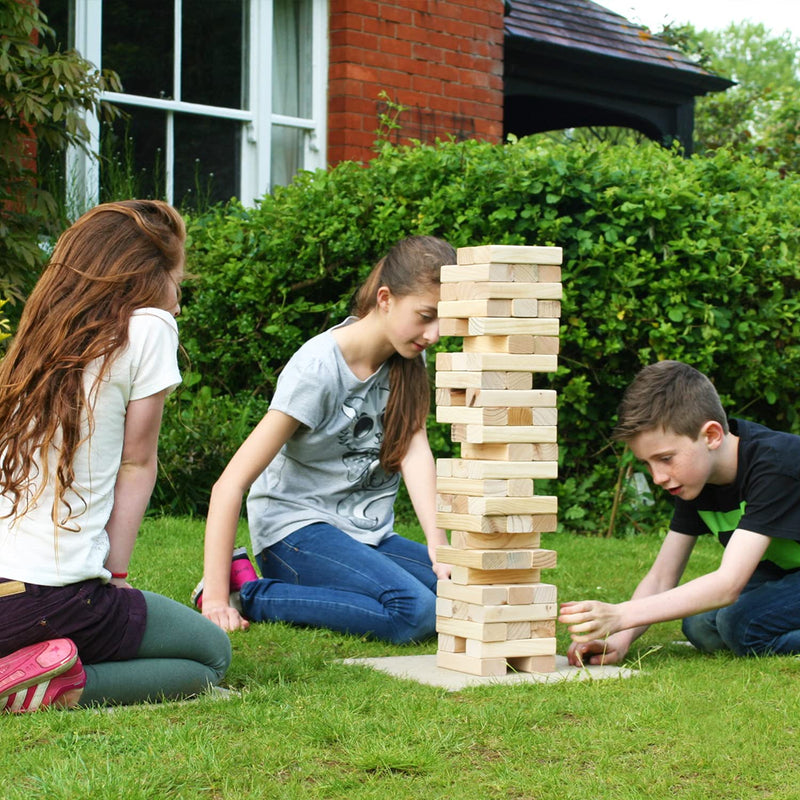 Big Game Hunters Jumbo Hi-Tower in a Bag, Builds from 0.6 Metres up to 1.5 Metres High in Play, Garden Games Large Outdoor Tumble Tower