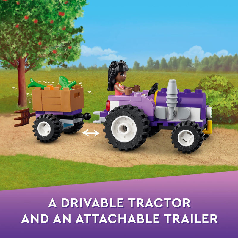 LEGO Friends Organic Farm House Set 41721 with Toy Horse, Stable, Tractor and Trailer Plus Animal Figures, for Kids, Girls and Boys Aged 7+