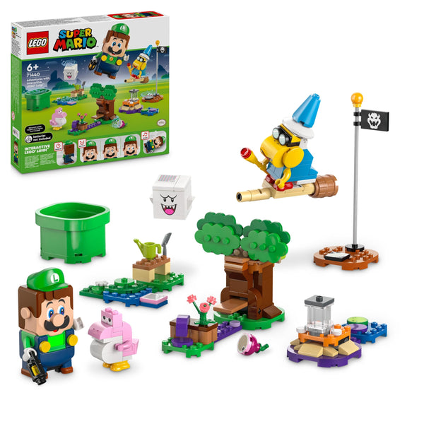 LEGO Super Mario Adventures with Interactive Luigi Toy, Nintendo Gift for 6 Plus Year Old Boys, Girls and Gamers, Garden Playset for Kids, with Pink Baby Yoshi Figure, 71440