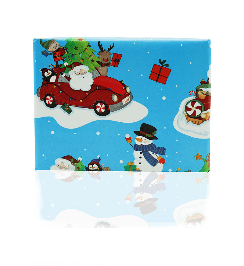 4 x 7M Cute Christmas Character Gift Wrapping Paper roll With 32 Matching Tag -Perfect for Christmas, Birthday, Festival, Party or Wedding Gift and Festive Decoration - Gift Guide