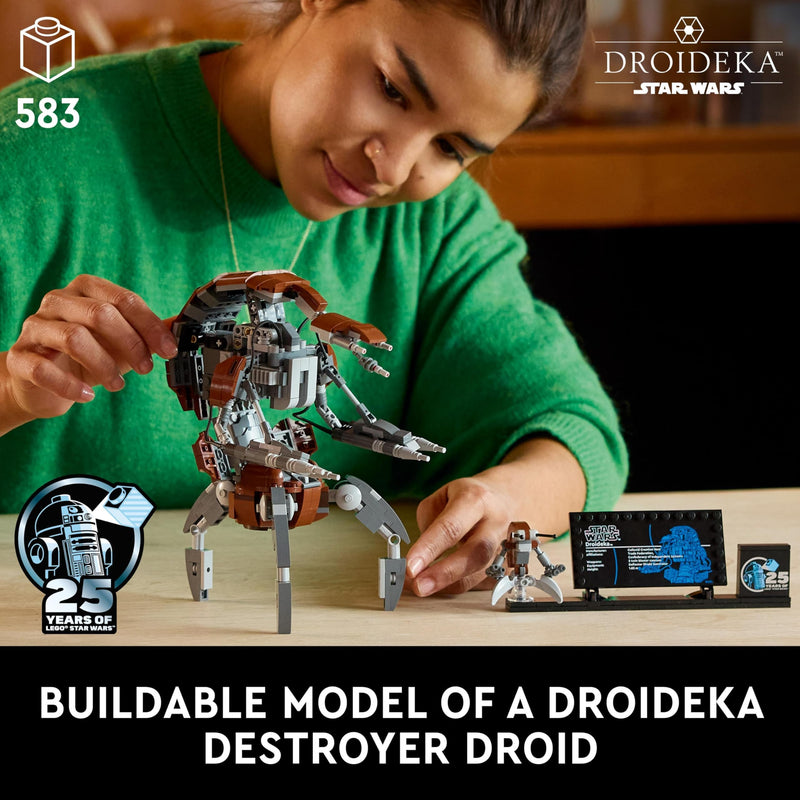 LEGO Star Wars Droideka Set, Collectible Droid Model Kit for Adults to Build, Home Officé Decor Display Figure, Memorabilia Gift idea for Men, Women, Him, Her & Fans 75381