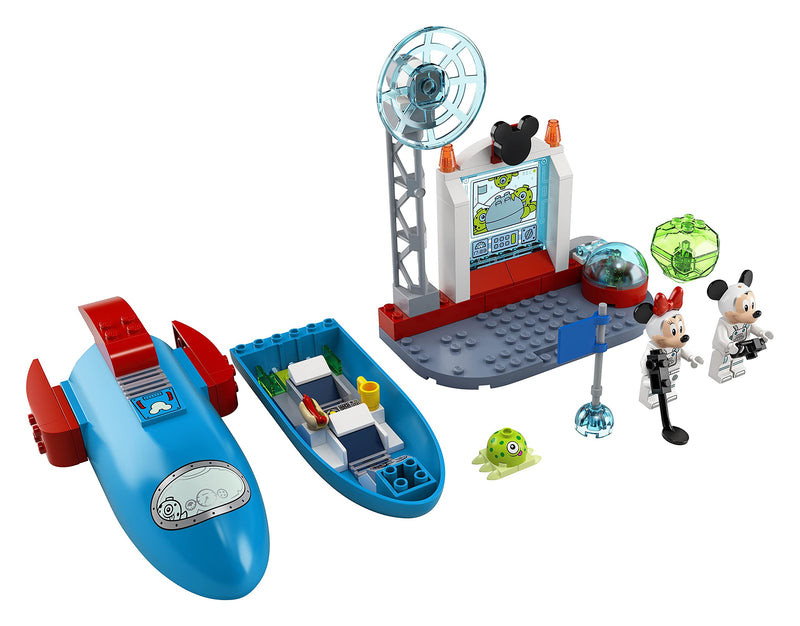 LEGO 10774 Disney Mickey Mouse and Friends Minnie Mouse’s Space Rocket Building Toy with Figures, Gifts for 4 Plus Year Old Girls & Boys