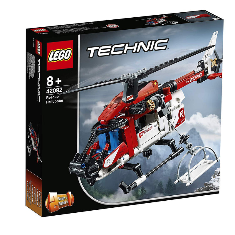 LEGO 42092 Technic Rescue Helicopter, 2 in 1 Concept Toy Plane, Model Building Set for 8+ Years Old Boys and Girls