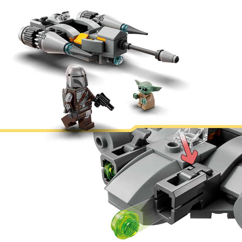 LEGO Star Wars The Mandalorian N-1 Starfighter Microfighter Microscale Building Toy, The Book of Boba Fett Vehicle with Grogu Baby Yoda Figure, Gifts for Kids, Boys, Girls Aged 6 Plus 75363