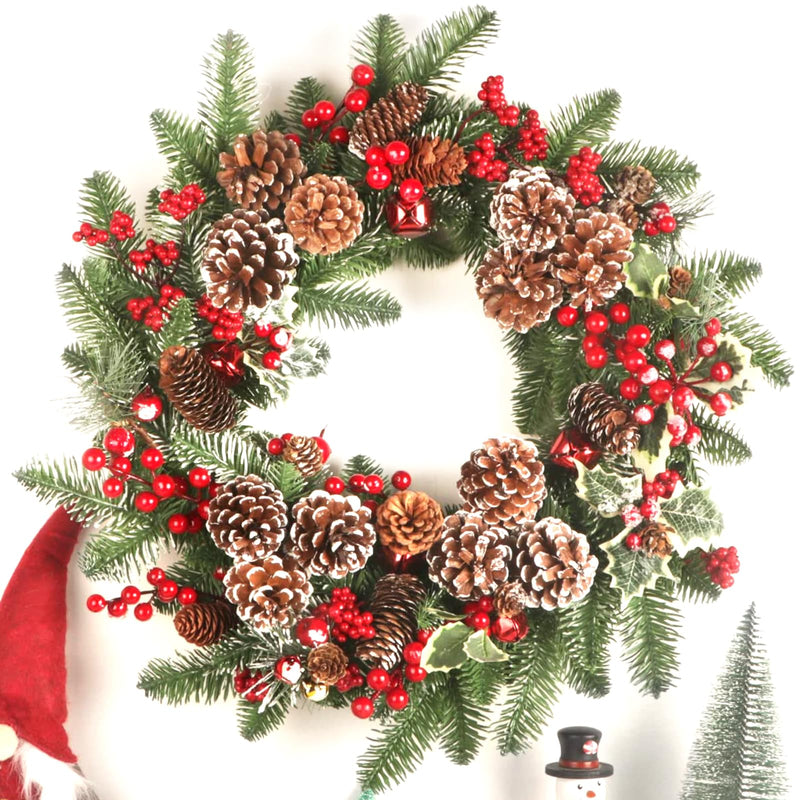 Christmas Wreath Making Supplies, 200 Pine Cones Pine Branches Set, Dried Orange Slices and Cinnamon Sticks, Star Anise, Pinecone Berries Garland Making kit for Xmas Tree Decor Fall Winter Crafts - Gift Guide