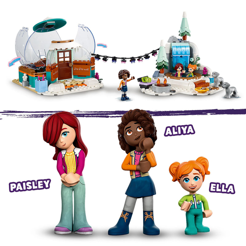 LEGO Friends Igloo Holiday Adventure Playset with Glamping Tent, 2 Sled Dogs, Mini-Dolls and Accessories, Winter Imaginative Play Toys for Girls, Boys, Kids Aged 8 and Up 41760
