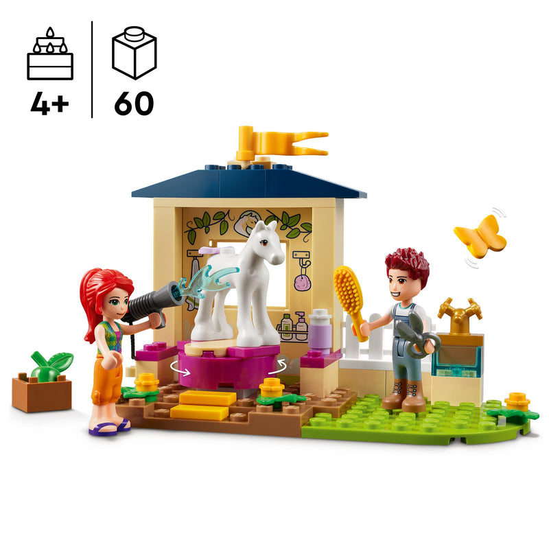 LEGO Friends Pony-Washing Stable 41696 Building Kit; Horse Toy Designed to Grow Little Imaginations; Gift for Kids Aged 4+ Who Love Farm Animal Toys (60 Pieces)
