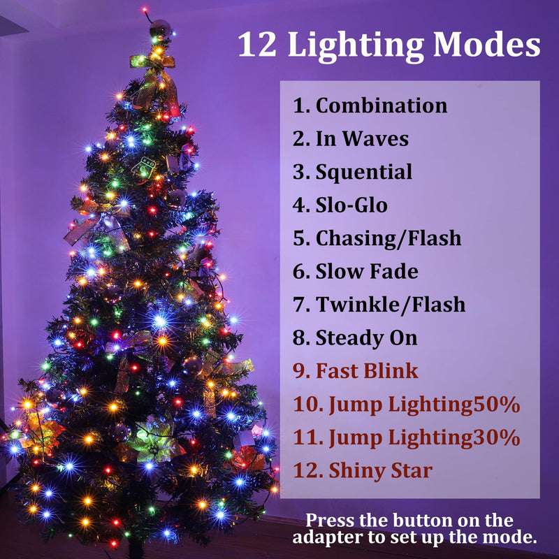 YOSION 10M LED String Fairy Lights On Dark Green Cable with Various Light Effects, Ideal for Christmas Tree, Xmas, Party,Wedding,ETC (Multi-Colored, 100 LEDs) - Gift Guide
