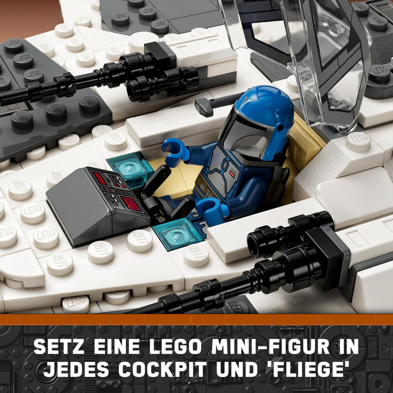 LEGO Star Wars Mandalorian Fang Fighter vs. TIE Interceptor Building Toy Set for 9 Plus Year Old Boys and Girls, with 3 Minifigures, Droid Figure and Darksaber, Collectible Kids' Gift Idea 75348