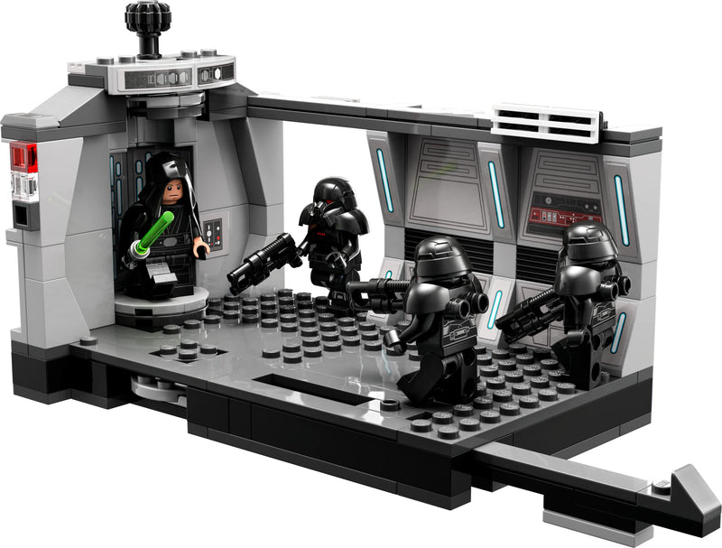 LEGO 75324 Star Wars Dark Trooper Attack Set, Mandalorian Buildable Toy with Revolving Elevator, Luke Skywalker Minifigure and Lightsaber