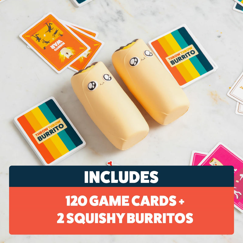 Throw Throw Burrito by Exploding Kittens - 2-6 Players - Ages 7+ - 15 Minutes to Play - Dodgeball Card Game - Party Game, Family Game Night, Kid and Adult Card Game