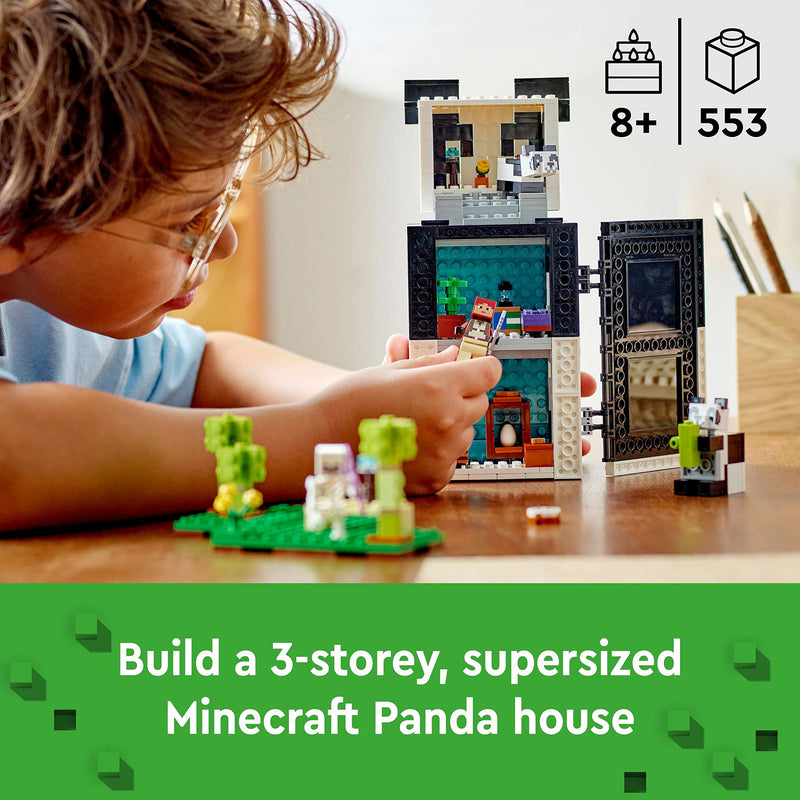 LEGO Minecraft The Panda Haven Set, Movable Toy House with Baby Pandas Animal Figures, Toys for 8 Plus Years Old Kids, Boys and Girls, Gift Idea 21245