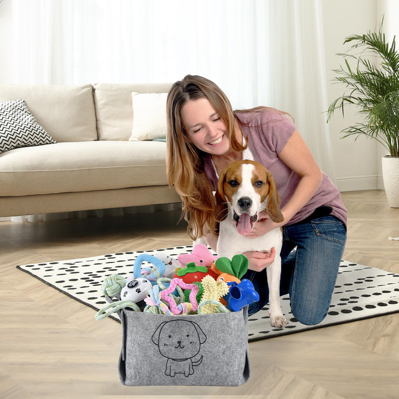 Ousiya 24 PACK Puppy Toys Set, Small Dog Toys Puppy Teething Toys with A Storage Box, Puppy Rope Toy Puppy Chew Toy Dog Toys for Small and Medium Dogs Playing and Training - Gift Guide