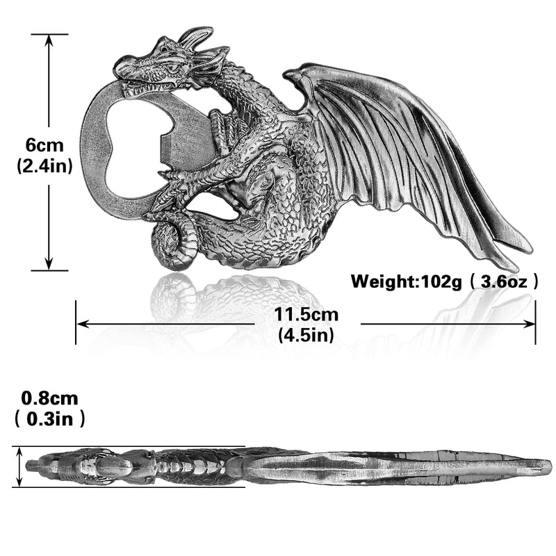 LKKCHER Dragon Gifts for Men Women, Dragon Bottle Opener, Funny Beer Gifts for Men Him Dad, Valentine's Day Birthday Christmas Gifts Fathers Gifts for Dad Men Boyfriend, Vintage Gadgets