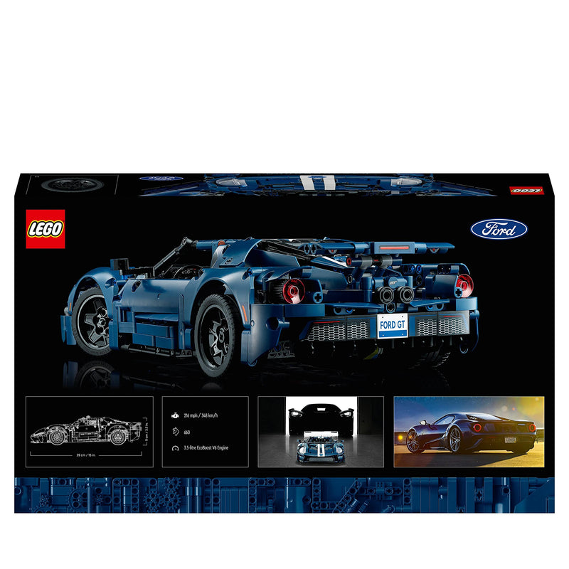 LEGO Technic 2022 Ford GT Car Model Kit for Adults to Build, 1:12 Scale Supercar with Authentic Features, Advanced Building Set, Collectible Gift For Men & Women 42154