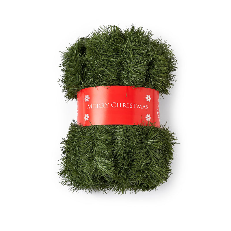 16M Green Christmas Garland Decoration, Xmas Artificial Vine Soft Green Tinsel Pine Holiday Decor for Stair Fireplace Door Christmas Tree Ornaments Indoor Outdoor - Gift Guide