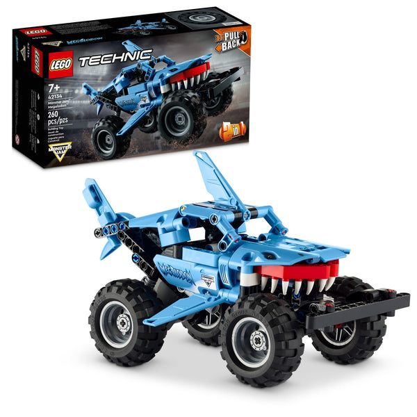 LEGO Technic Monster Jam Megalodon 42134 Model Building Kit; A 2-in-1 Build for Kids Who Love Monster Truck Toys; Kids Will Love Racing This Cool Shark Vehicle; for Ages 7+ (260 Pieces)