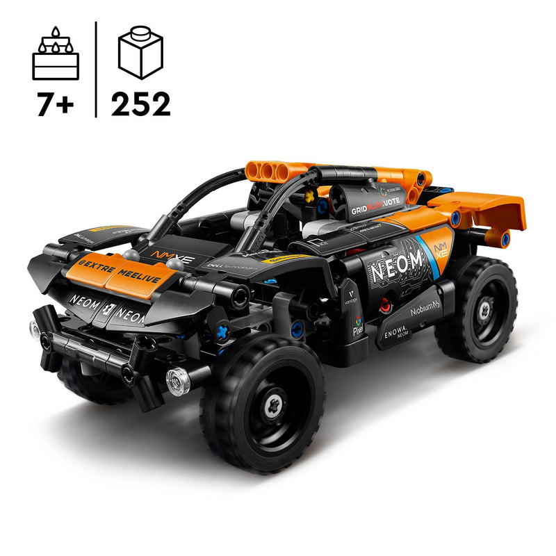 LEGO Technic NEOM McLaren Extreme E Race Car Toy For Kids, Boys & Girls Aged 7+ Years Old who Love Model Cars, Off-Road Pull-Back Racing Vehicle Set, Birthday Gift Idea 42166