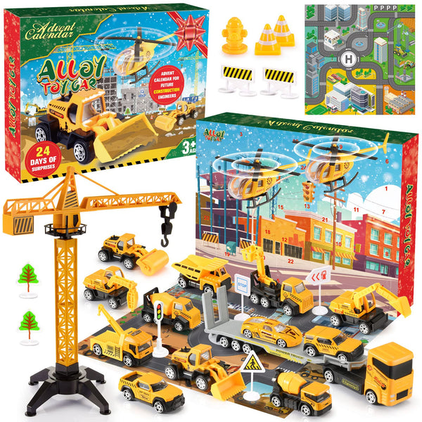 MDINGTD Kids Advent Calendar 2024, Toys Cars for 3 4 5 6 7 Year Old Boys Advent Calendar 2024 Kids' Play Vehicles 3-8 Year Old Boy Gifts Christmas Calendar Toy Advent Calendar Advent Calendar for Kid - Gift Guide