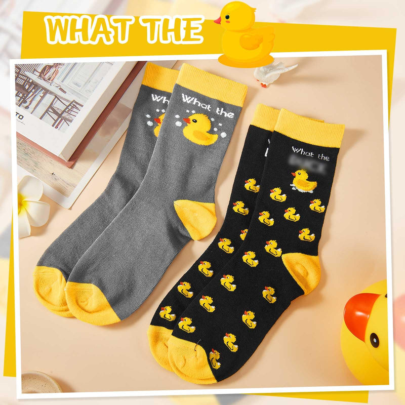 Hicarer 2 Pairs Funny Animal Socks Duck Socks Novelty Socks Duck Socks for Women Men Christmas Gifts