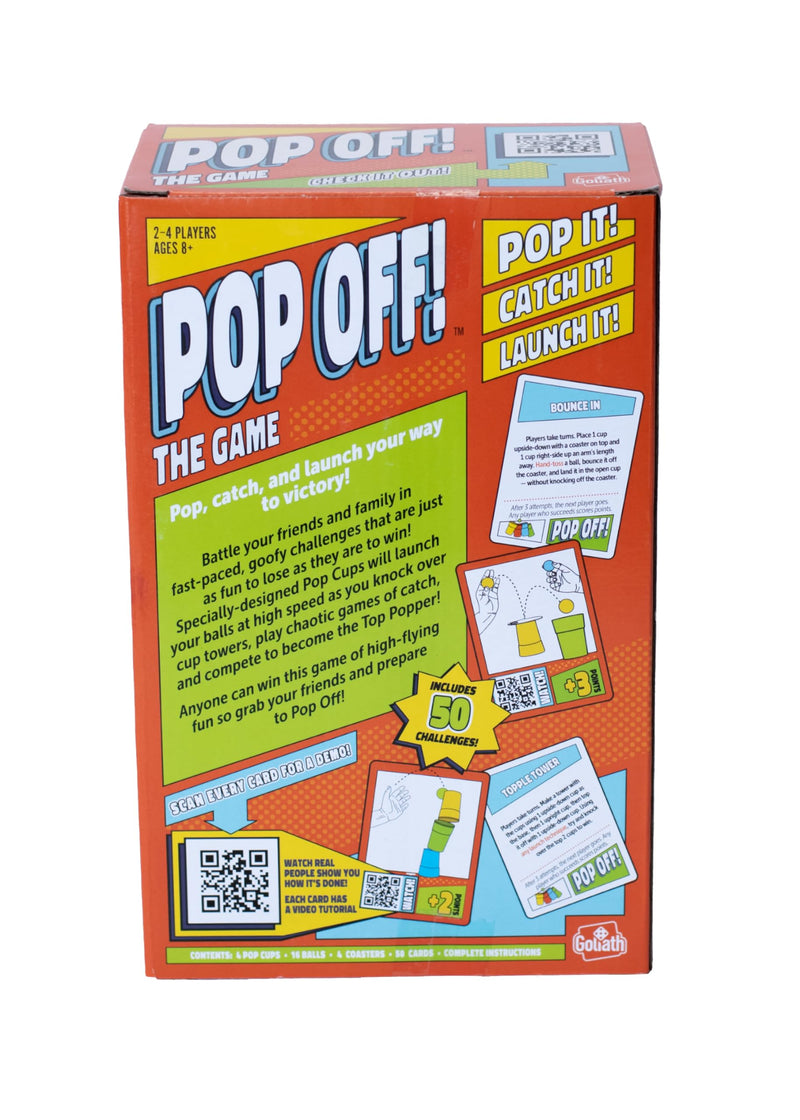 Goliath Games Pop Off! The Game | Pop it & Launch it to Score Points | Adults & Kids Party Games For 2-4 Players | Ages 8+