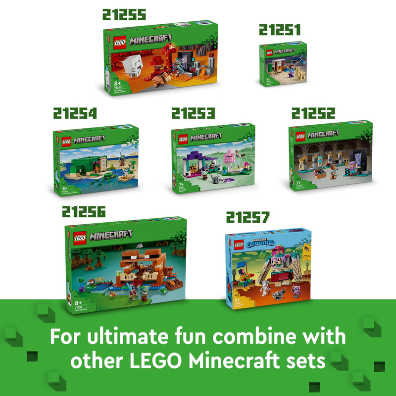 LEGO Minecraft The Frog House Building Toy, Gift for Girls and Boys & Kids aged 8 Plus Years Old, Gaming Construction Set with Characters and Animal Mob Figures 21256