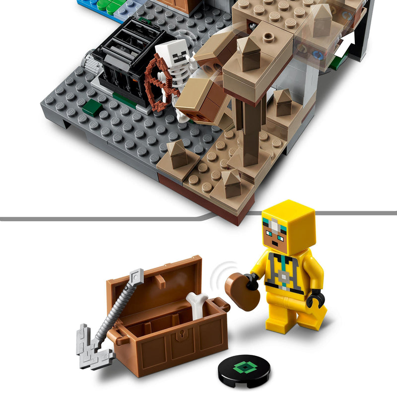 LEGO Minecraft The Skeleton Dungeon Set, Building Toy for 8 Plus Year Old Boys & Girls, with Caves, Mobs, and Figures with Crossbow Accessories, Kids' Birthday Gift Idea 21189