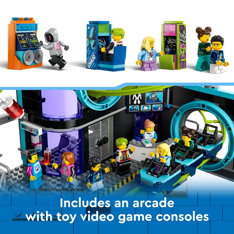 LEGO City Robot World Roller-Coaster Park Set, Creative Building Toy for 8 Plus Year Old Boys & Girls, Fairground Playset with 8 Minifigures, Fun Gift for Kids 60421