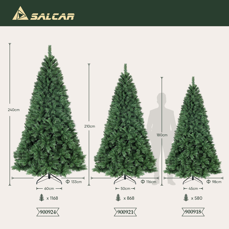 SALCAR 6ft Christmas Tree, Artificial Christmas Tree With Metal Stand, Spruce Pine Tree 180cm Xmas Tree, 6 ft Quick Setup Tree, Christmas Decoration - Gift Guide