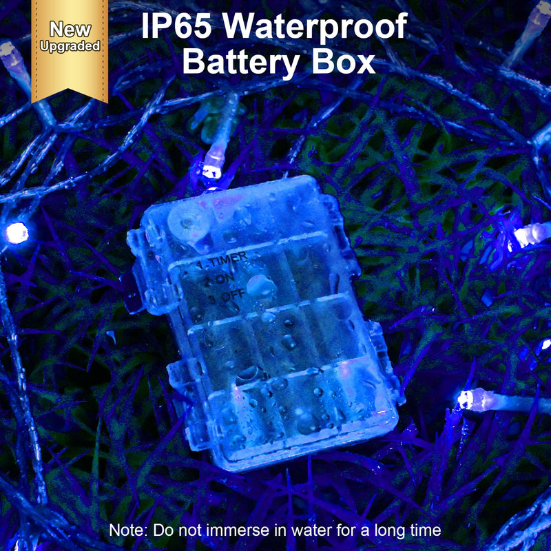 Christmas Fairy Lights Battery Operated Waterproof String Lights With Timer 3M 30 LED Lights Battery Powered Outdoor Indoor For Christmas Decorations, Bedroom, Door, Window, Terrace, Party, Blue - Gift Guide