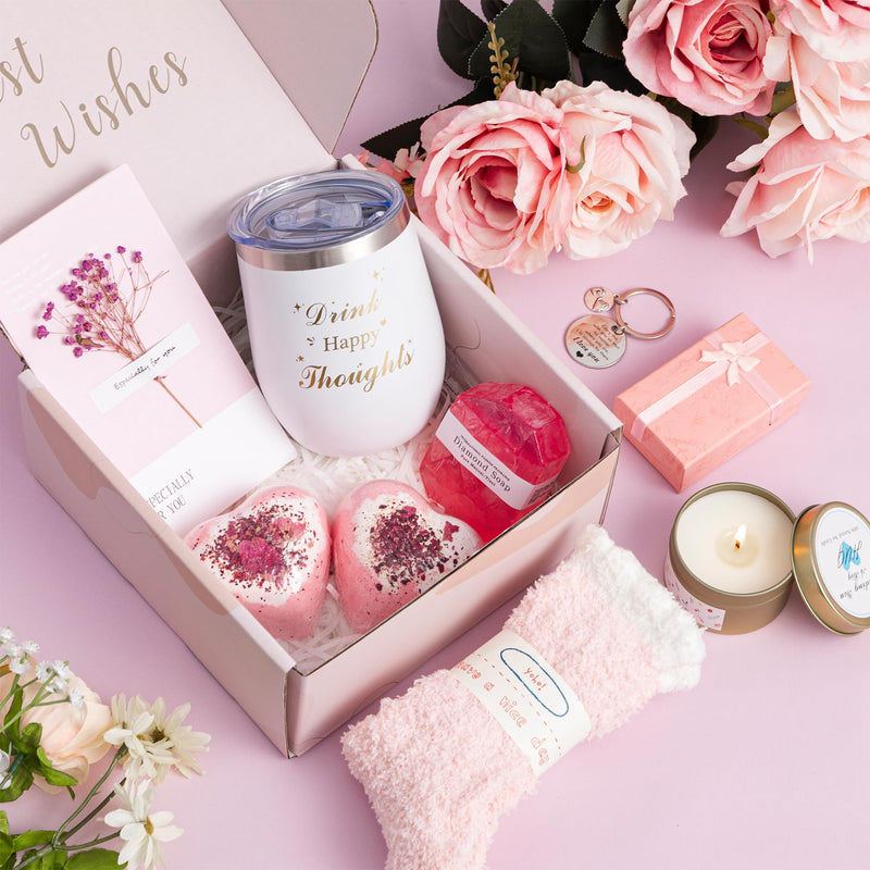 Birthday Gifts for Women,Unique Birthday Hampers Pamper Gift Box for Her,Self Care Package Relaxation Spa Bath Set for Her, Wellbeing Get Well Soon Christmas Gifts Ideas for Siste,Best Friend, Mum