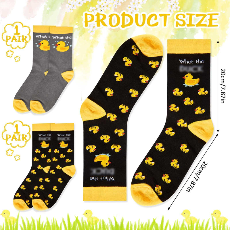 Hicarer 2 Pairs Funny Animal Socks Duck Socks Novelty Socks Duck Socks for Women Men Christmas Gifts