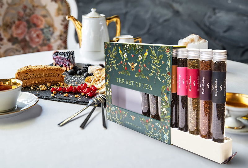 eat.art Art of Tea Selection Box – Tea Gift Set - 8 Speciality Trending Tea Blends – Premium Afternoon Tea Treat for Women And Men – Luxury Gift For Those Feel Good Moments - Gift Guide