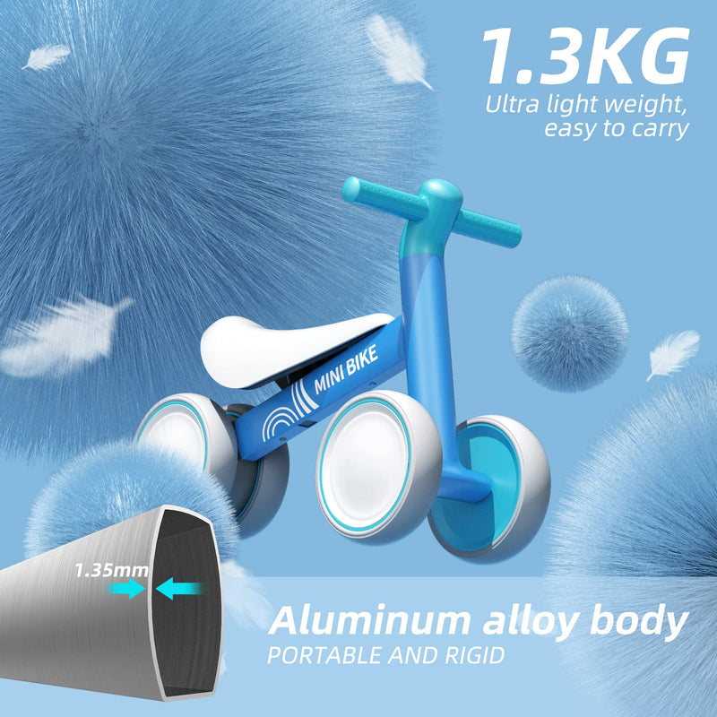 KORIMEFA Baby Balance Bike 1 Year Old Ride On Toys Baby First Bike 1st Birthday for Girls Boys Toddler Bike for 10-24 Months Baby Walker No Pedals