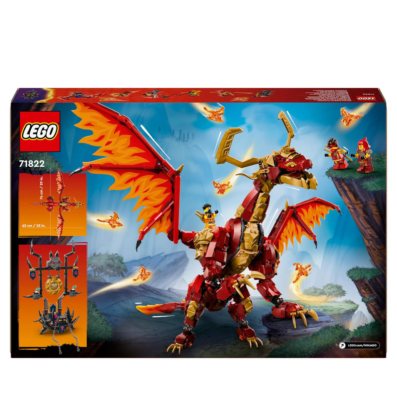 LEGO NINJAGO Source Dragon of Motion Figure Set, Ninja Adventure Toys for Boys & Girls, with 6 Minifigures Incl. Characters Kai & Arin, Dragons Rising Birthday Gift for kids and Teens 12 Plus 71822