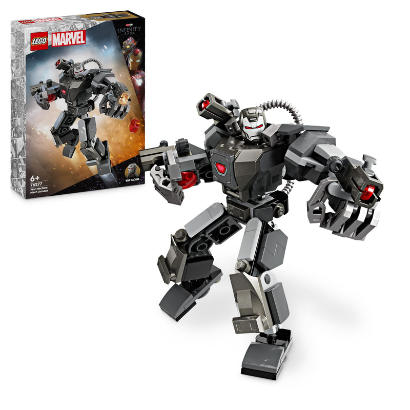 LEGO Marvel War Machine Mech Armour, Buildable Toy Action Figure for Kids with 3 Stud Shooters & Marvel Motorcycle Chase: Spider-Man vs. Doc Ock, Motorbike Building Toy for Kids