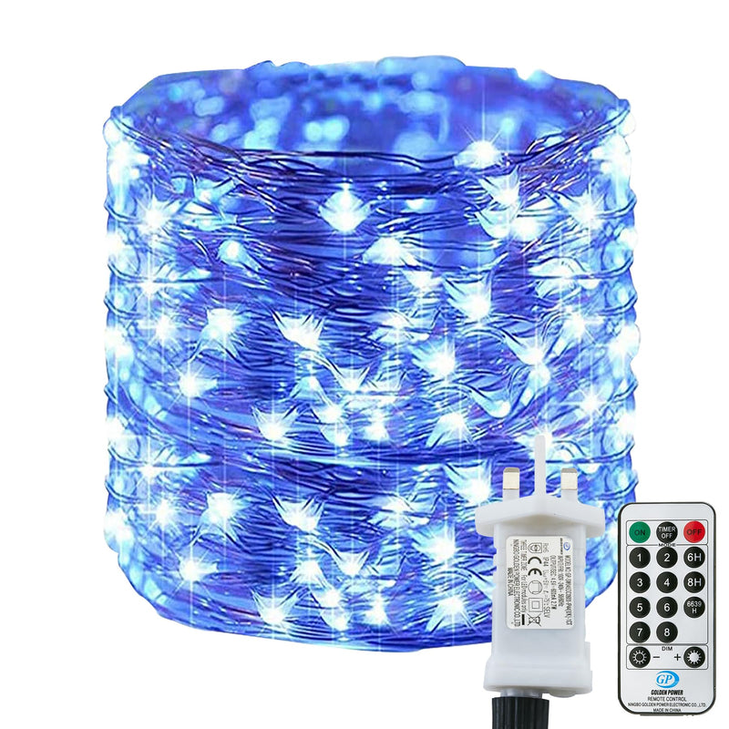 Lezonic Fairy Lights Mains Powered, 220LED/25M Low Voltage String Lights with Remote Timer, 8 Modes Fairy Lights Plug in Decorative Lights for Indoor/Outdoor Garden Party Wedding Christmas (Blue) - Gift Guide